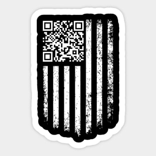 Trump Dance QR with America Flag Sticker
